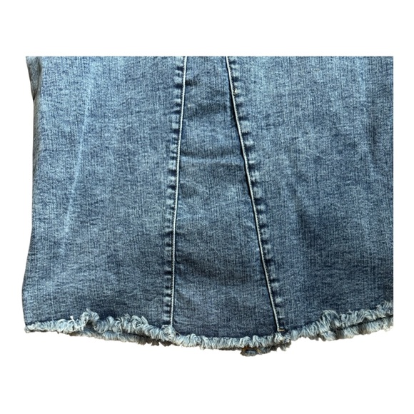 Wash Lab New Classic Blue Denim Long Sleeve Button Up Dress Size Small - Picture 7 of 9